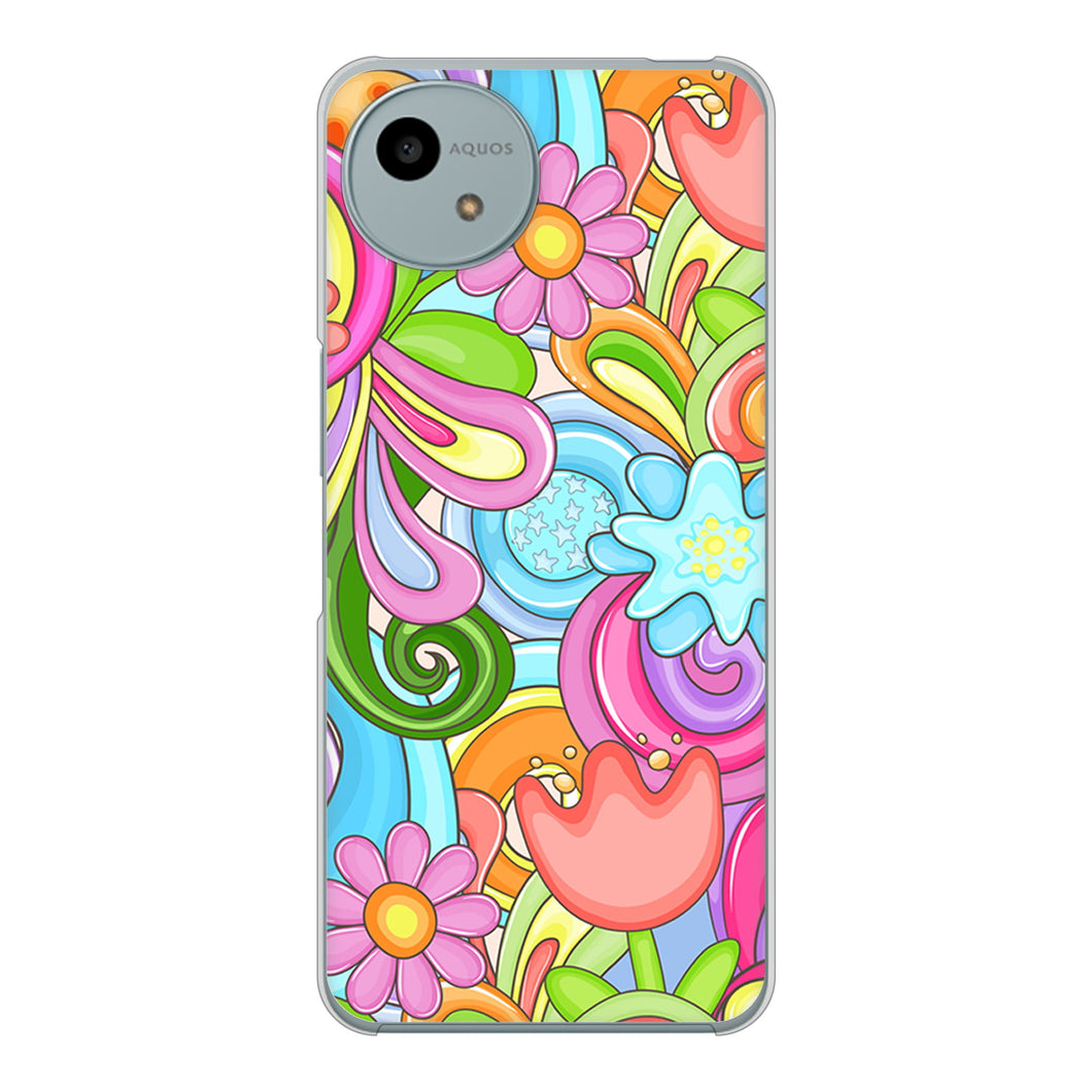 AQUOS wish4 SH-52E docomo 高画質仕上げ 背面印刷 ハードケース 【713 ミラクルフラワー】