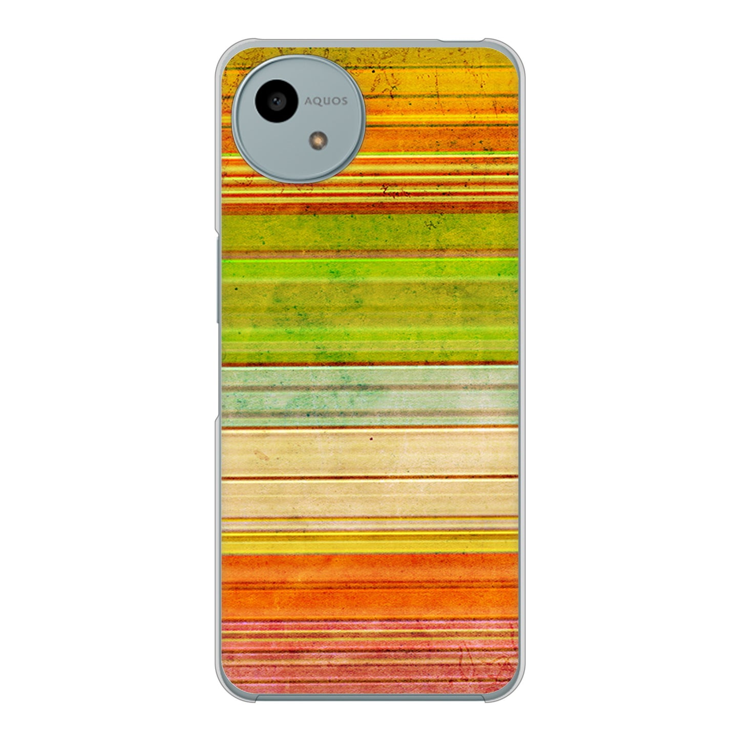 AQUOS wish4 SH-52E docomo 高画質仕上げ 背面印刷 ハードケース 【1324 ビンテージボーダー(色彩)】