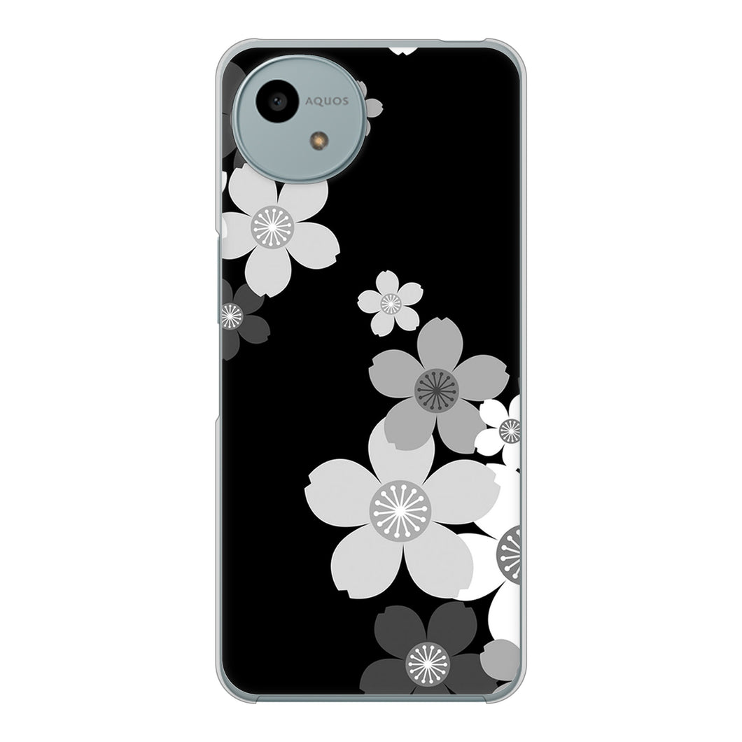 AQUOS wish4 SH-52E docomo 高画質仕上げ 背面印刷 ハードケース 【1334 桜のフレーム】