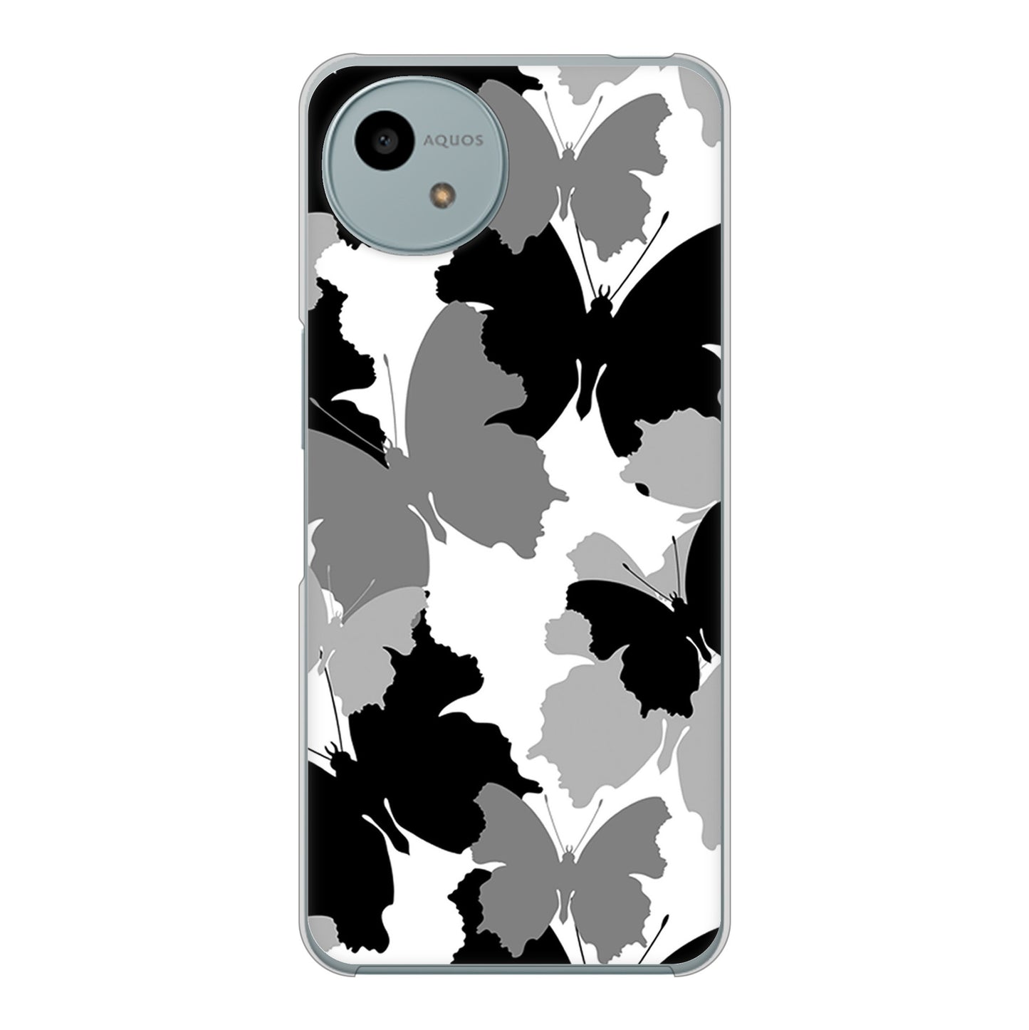 AQUOS wish4 SH-52E docomo 高画質仕上げ 背面印刷 ハードケース 【1336 夜の蝶】
