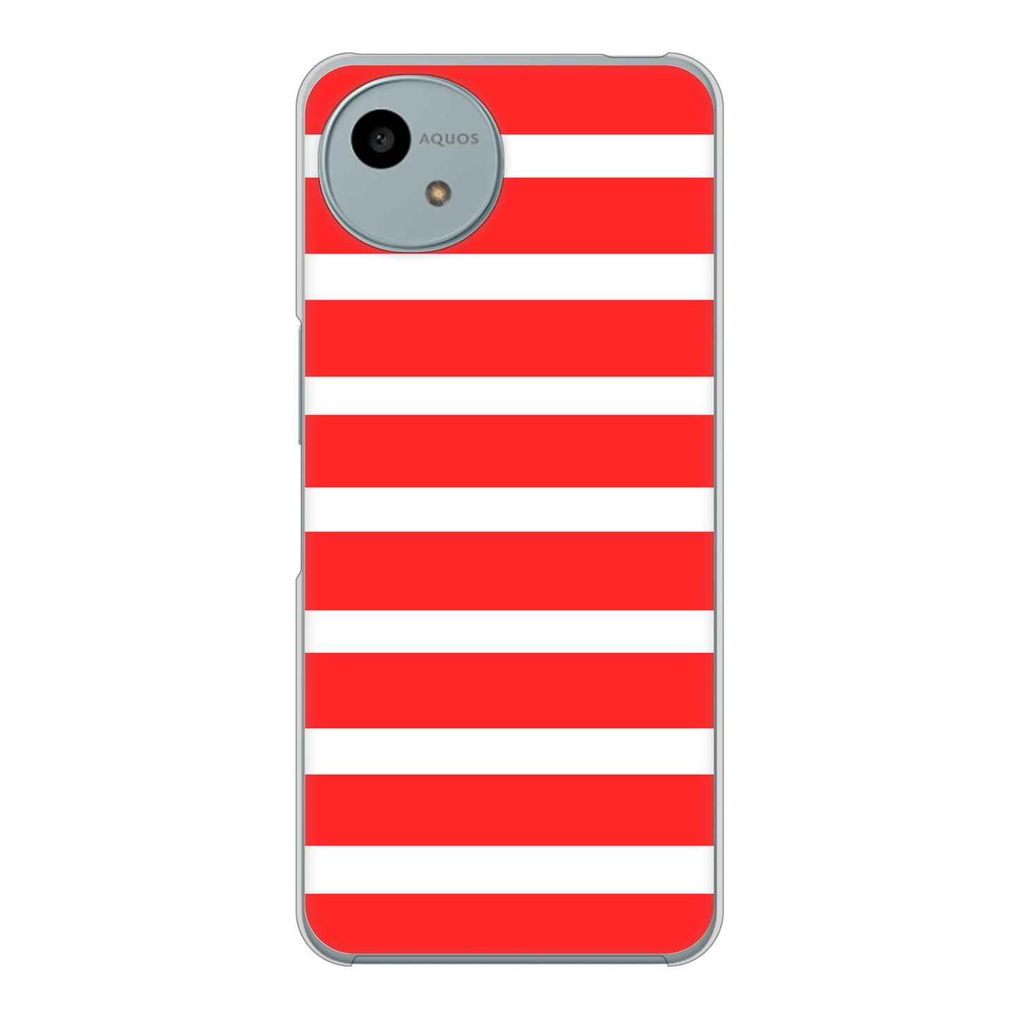 AQUOS wish4 SH-52E docomo 高画質仕上げ 背面印刷 ハードケースシンプルボーダー