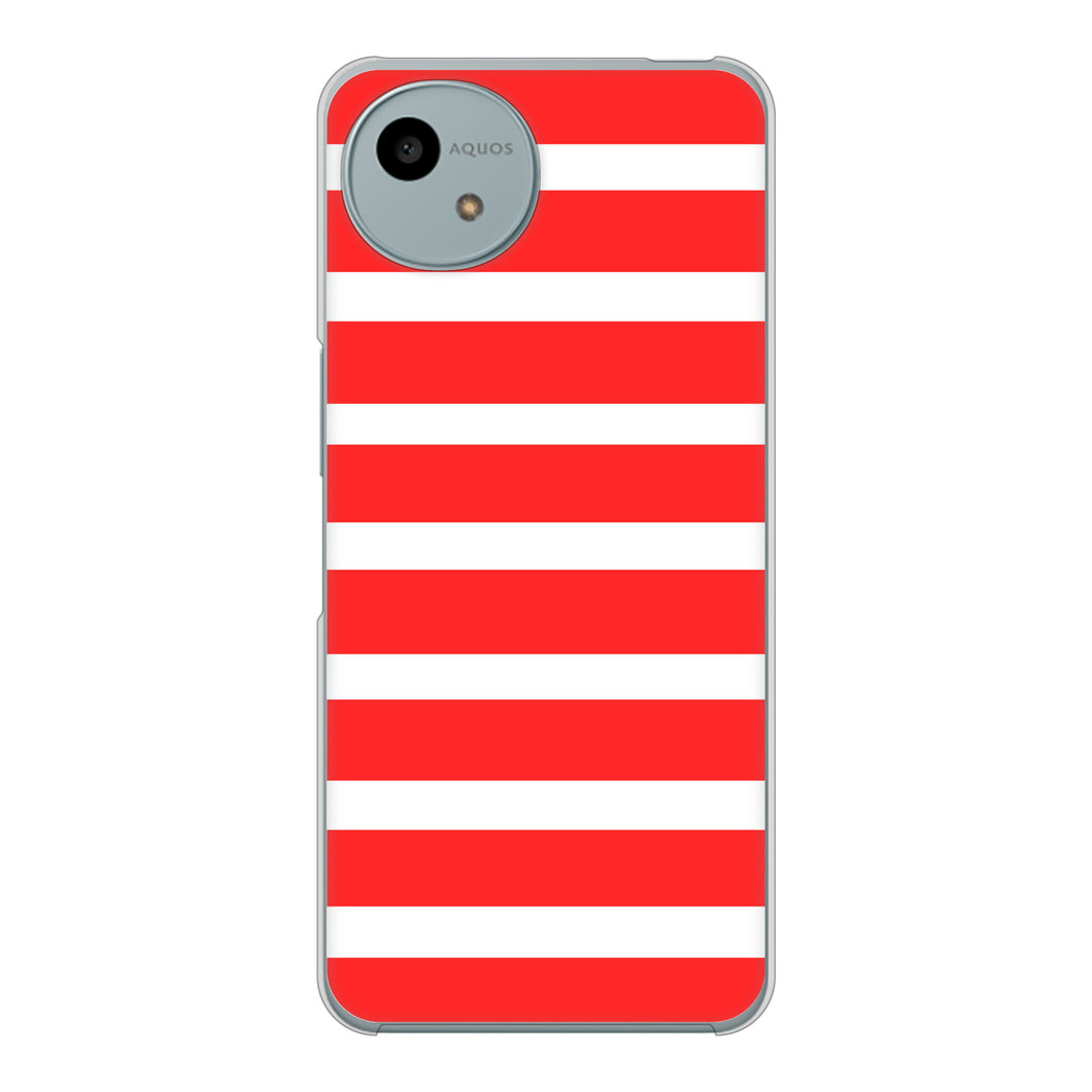 AQUOS wish4 SH-52E docomo 高画質仕上げ 背面印刷 ハードケースシンプルボーダー