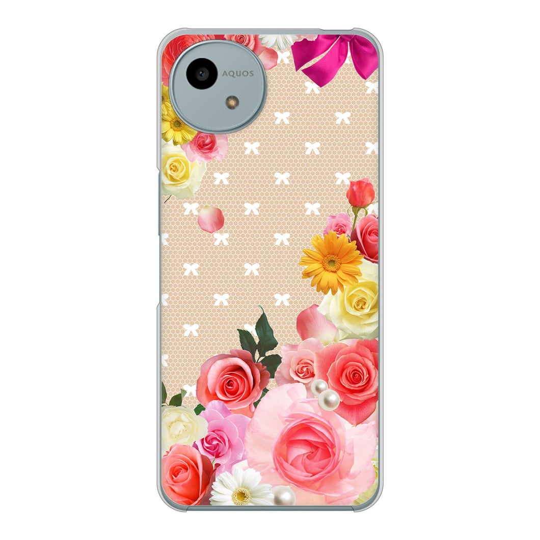 AQUOS wish4 SH-52E docomo 高画質仕上げ 背面印刷 ハードケースロマンチックなバラ