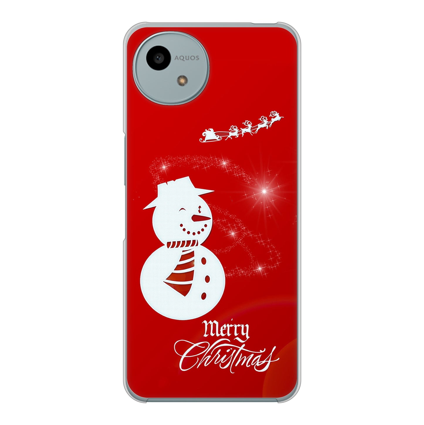 AQUOS wish4 SH-52E docomo 高画質仕上げ 背面印刷 ハードケースクリスマス