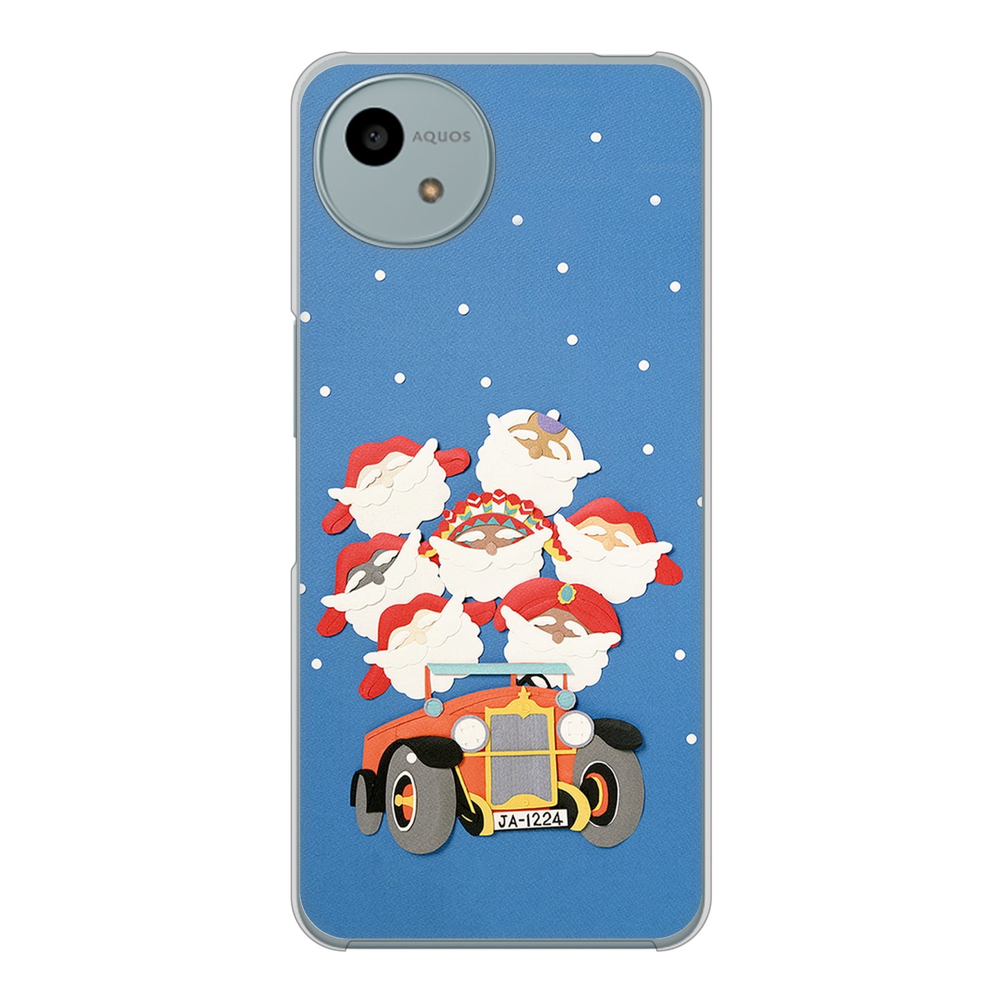 AQUOS wish4 SH-52E docomo 高画質仕上げ 背面印刷 ハードケースクリスマス