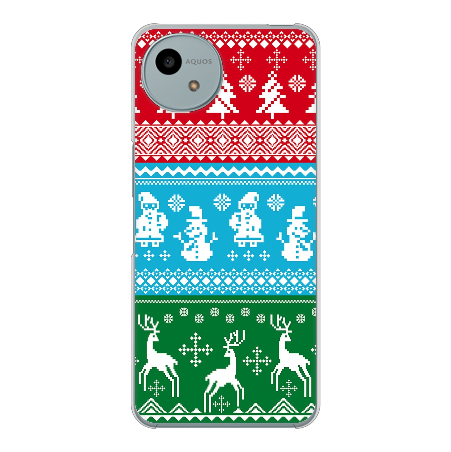 AQUOS wish4 SH-52E docomo 高画質仕上げ 背面印刷 ハードケースクリスマス