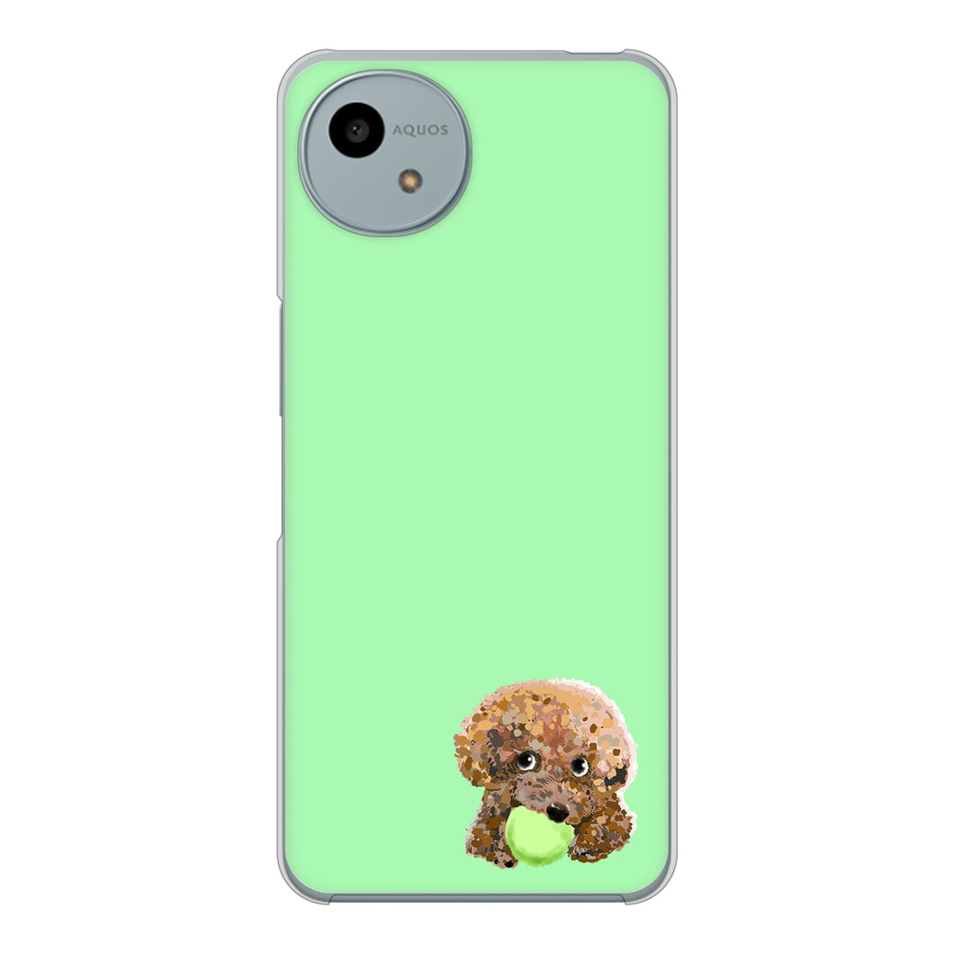 AQUOS wish4 SH-52E docomo 高画質仕上げ 背面印刷 ハードケーストイプードル&ボール