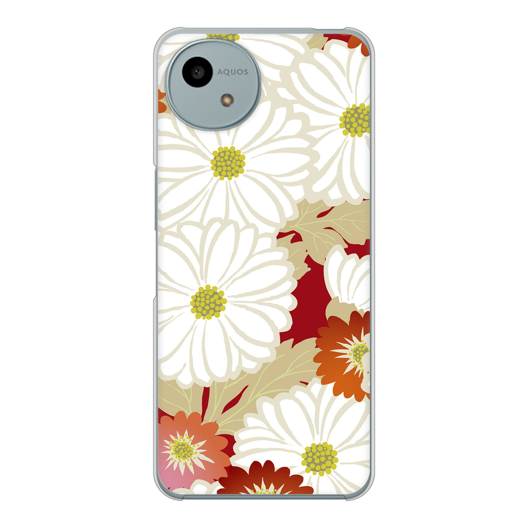 AQUOS wish4 SH-52E docomo 高画質仕上げ 背面印刷 ハードケース和花柄