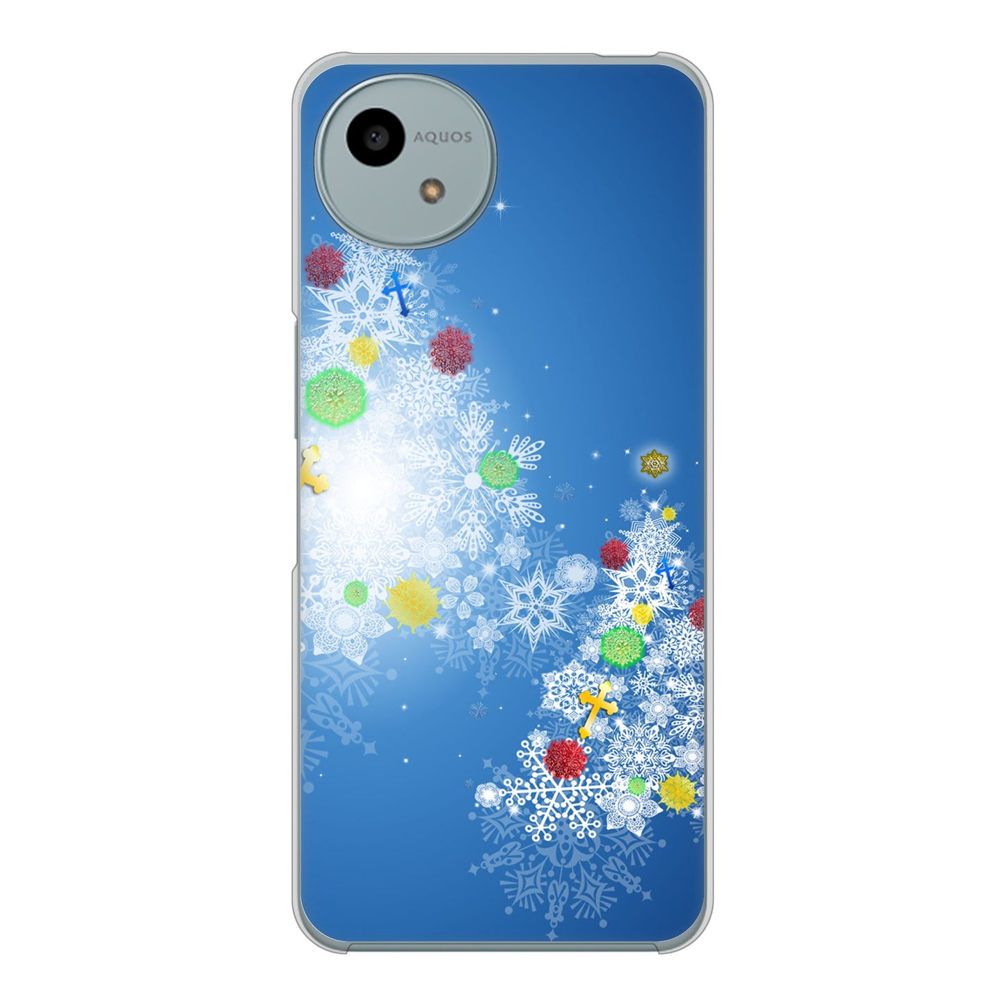 AQUOS wish4 SH-52E docomo 高画質仕上げ 背面印刷 ハードケースクリスマス
