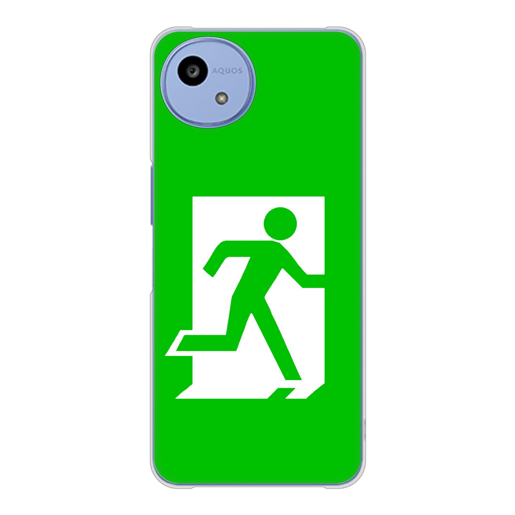 AQUOS wish5 SH-52F docomo 高画質仕上げ 背面印刷 ハードケース 【163 非常口】