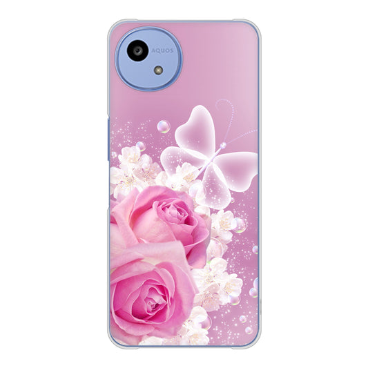 AQUOS wish5 SH-52F docomo 高画質仕上げ 背面印刷 ハードケースロマンチックなバラ