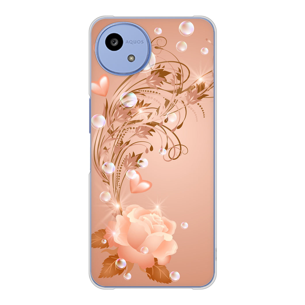 AQUOS wish5 SH-52F docomo 高画質仕上げ 背面印刷 ハードケースロマンチックなバラ