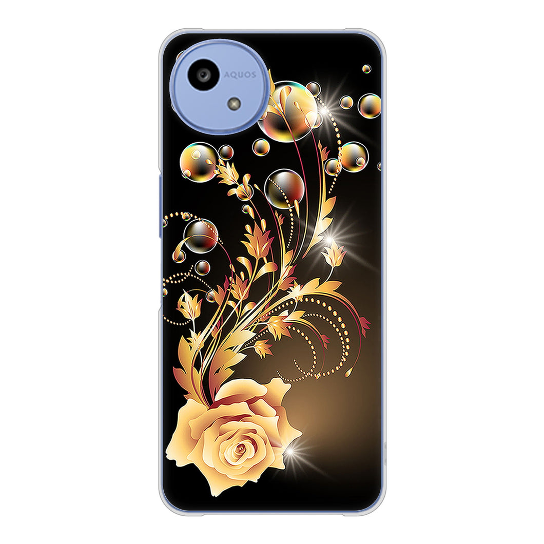 AQUOS wish5 SH-52F docomo 高画質仕上げ 背面印刷 ハードケースロマンチックなバラ