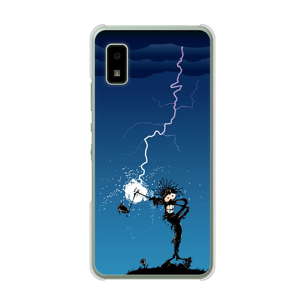 AQUOS wish3 SH-53D docomo 高画質仕上げ 背面印刷 ハードケース 【417 ゴルファーの苦難】