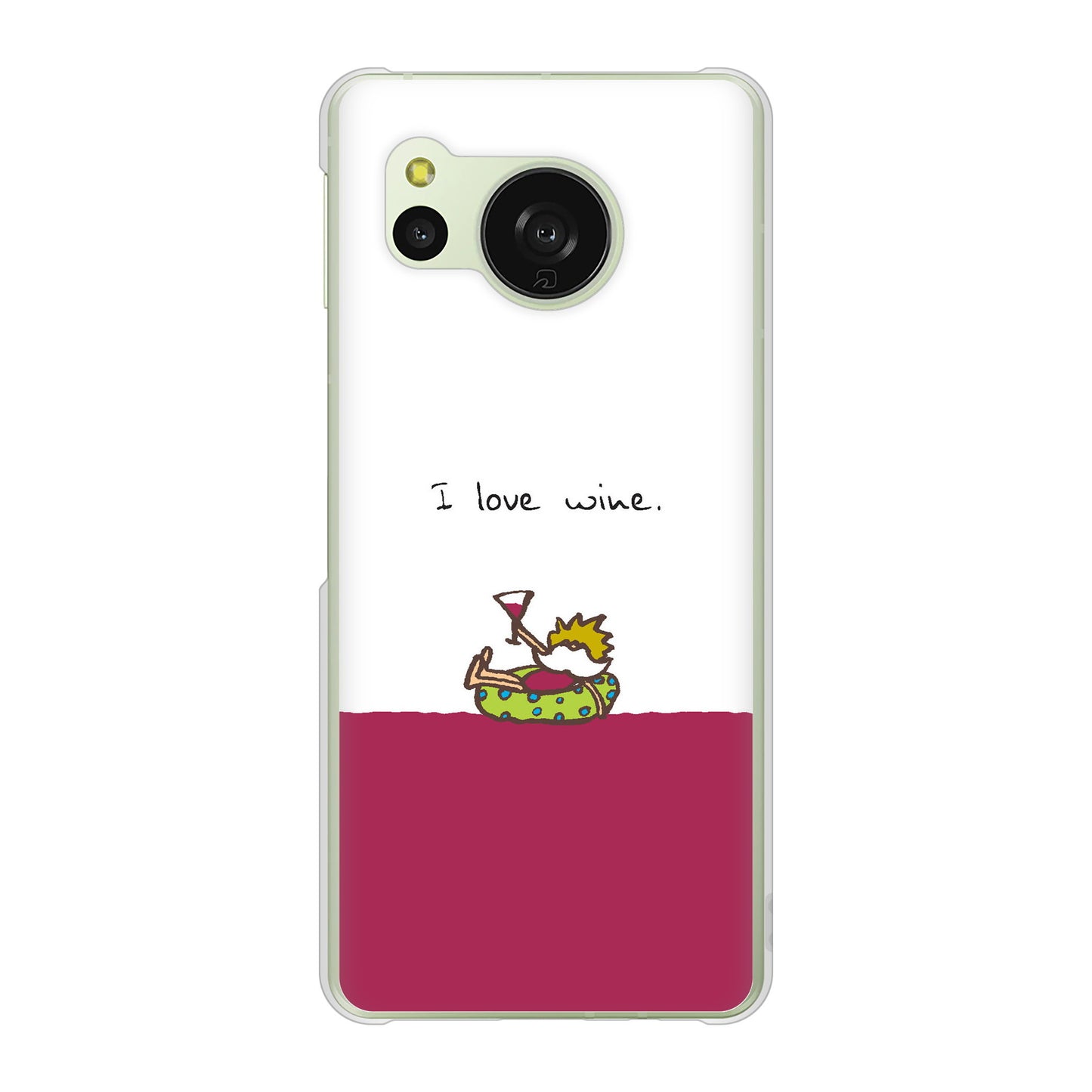 AQUOS sense8 SH-54D docomo 高画質仕上げ 背面印刷 ハードケース 【IA811 ワインの神様】