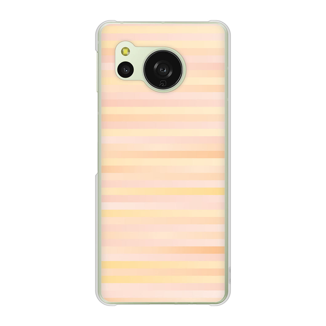 AQUOS sense8 SH-54D docomo 高画質仕上げ 背面印刷 ハードケースグラデーションボーダー