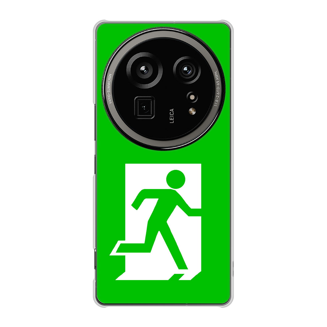 AQUOS R9 pro SH-54E docomo 高画質仕上げ 背面印刷 ハードケース 【163 非常口】