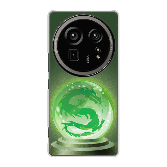 AQUOS R9 pro SH-54E docomo 高画質仕上げ 背面印刷 ハードケース 【439 水晶に浮かぶ龍】