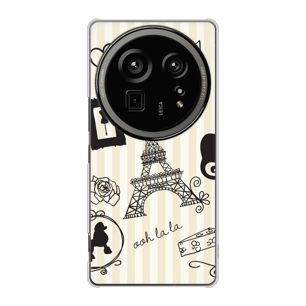 AQUOS R9 pro SH-54E docomo 高画質仕上げ 背面印刷 ハードケースLOVE フランス