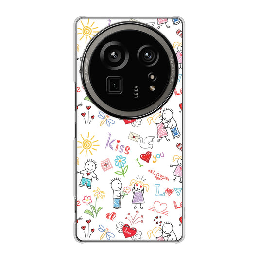 AQUOS R9 pro SH-54E docomo 高画質仕上げ 背面印刷 ハードケースカップル&ファミリー