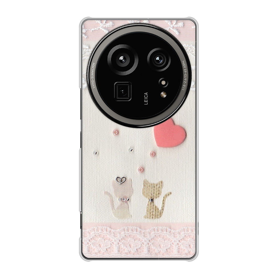 AQUOS R9 pro SH-54E docomo 高画質仕上げ 背面印刷 ハードケースクラフト写真ネコ