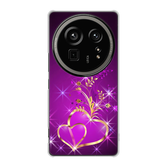 AQUOS R9 pro SH-54E docomo 高画質仕上げ 背面印刷 ハードケースきらめきハート