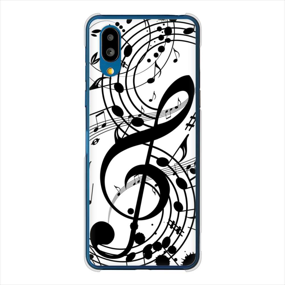 BASIO active SHG09 au 高画質仕上げ 背面印刷 ハードケース音符