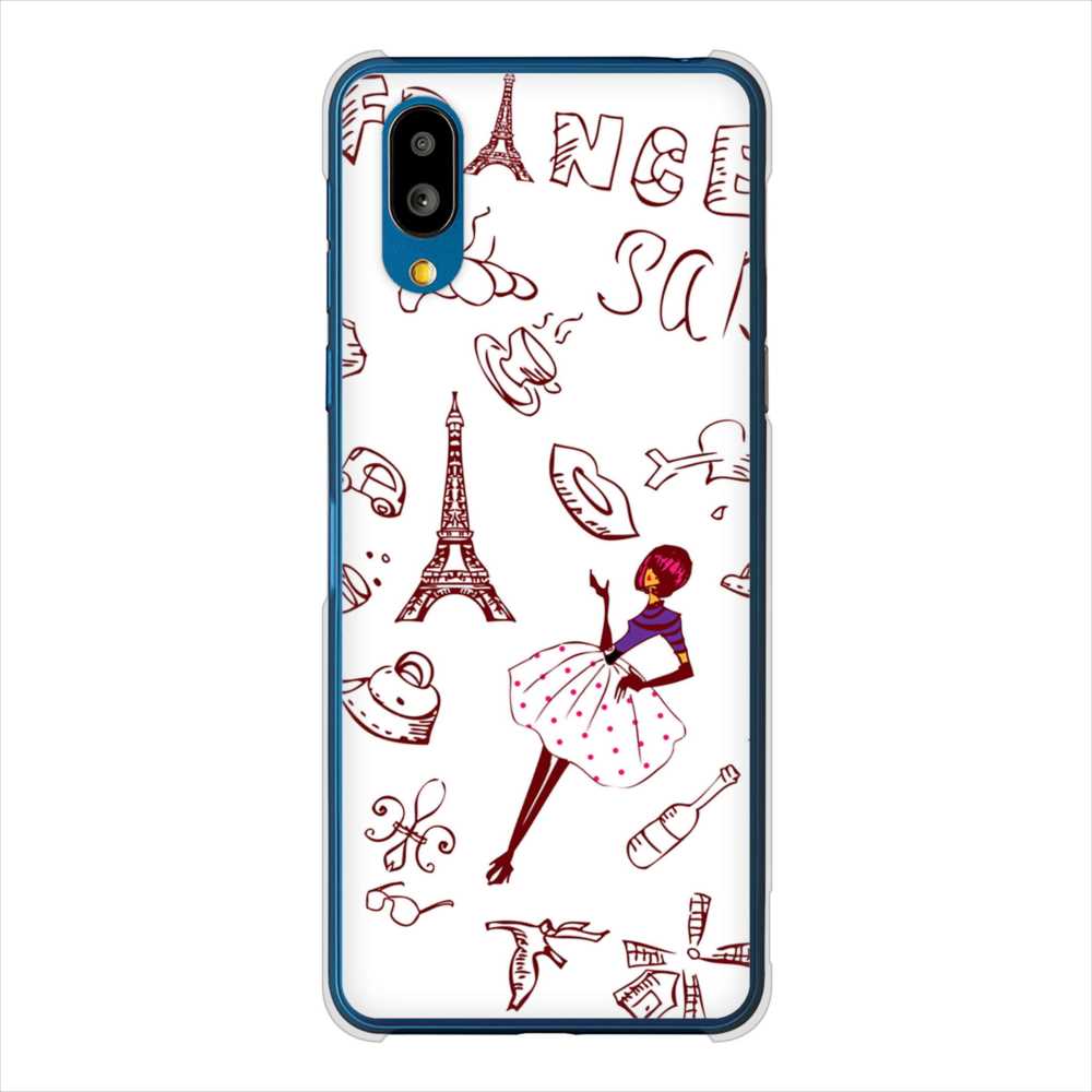 BASIO active SHG09 au 高画質仕上げ 背面印刷 ハードケースLOVE フランス