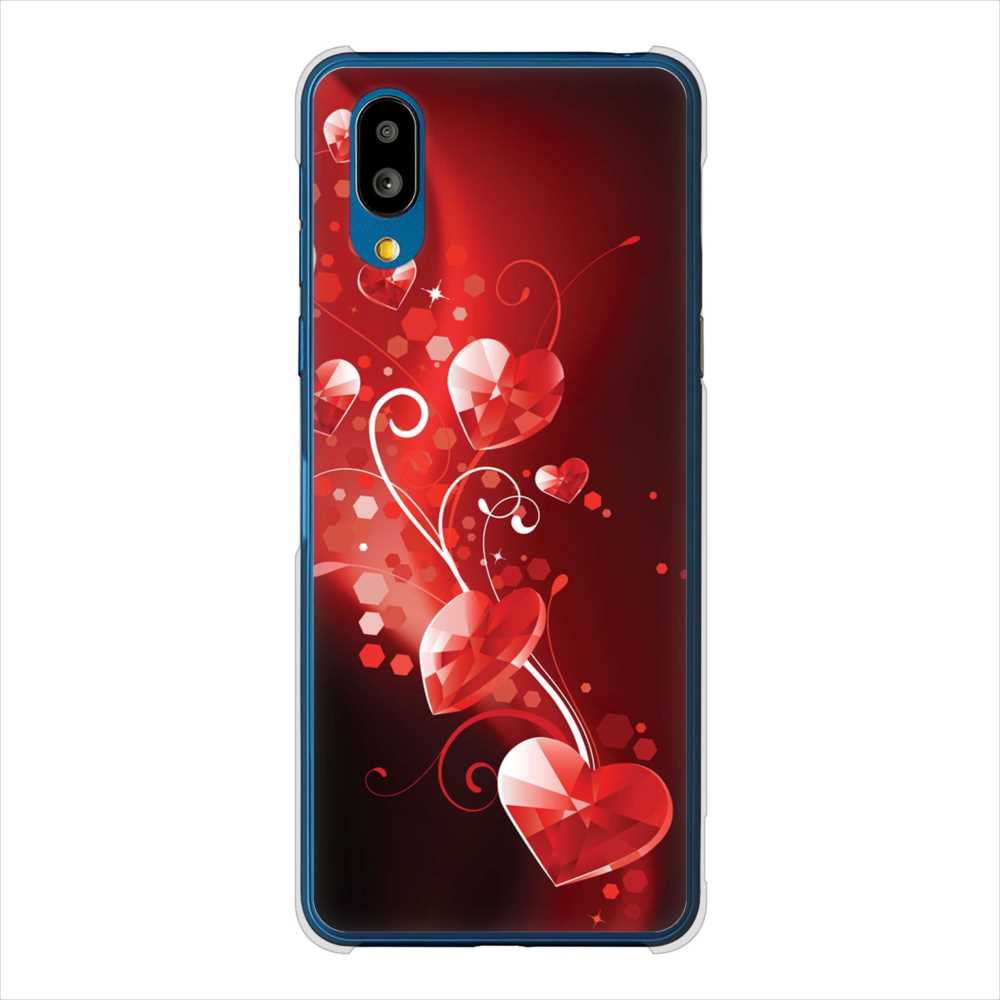 BASIO active SHG09 au 高画質仕上げ 背面印刷 ハードケースきらめきハート