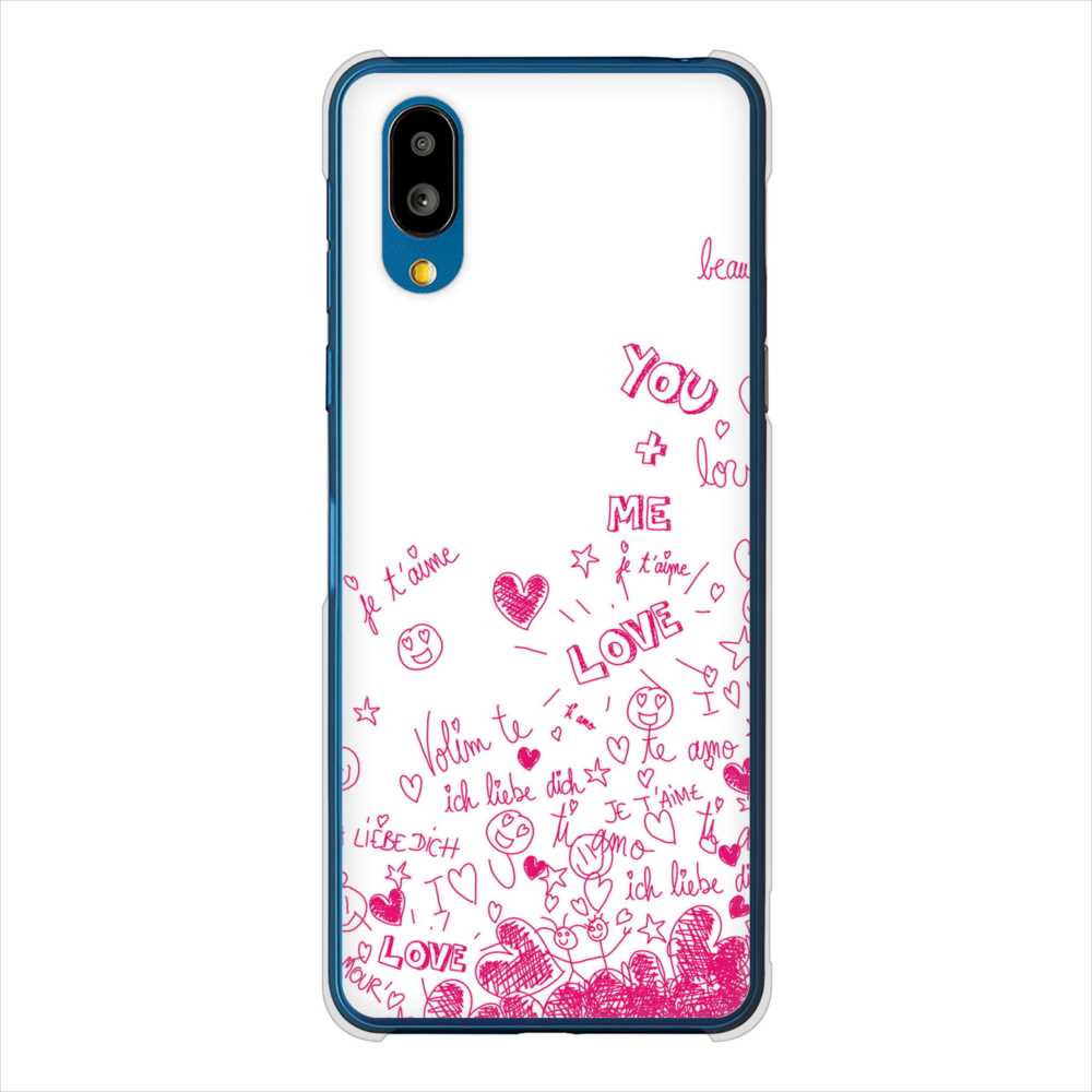 BASIO active SHG09 au 高画質仕上げ 背面印刷 ハードケースプリティハート