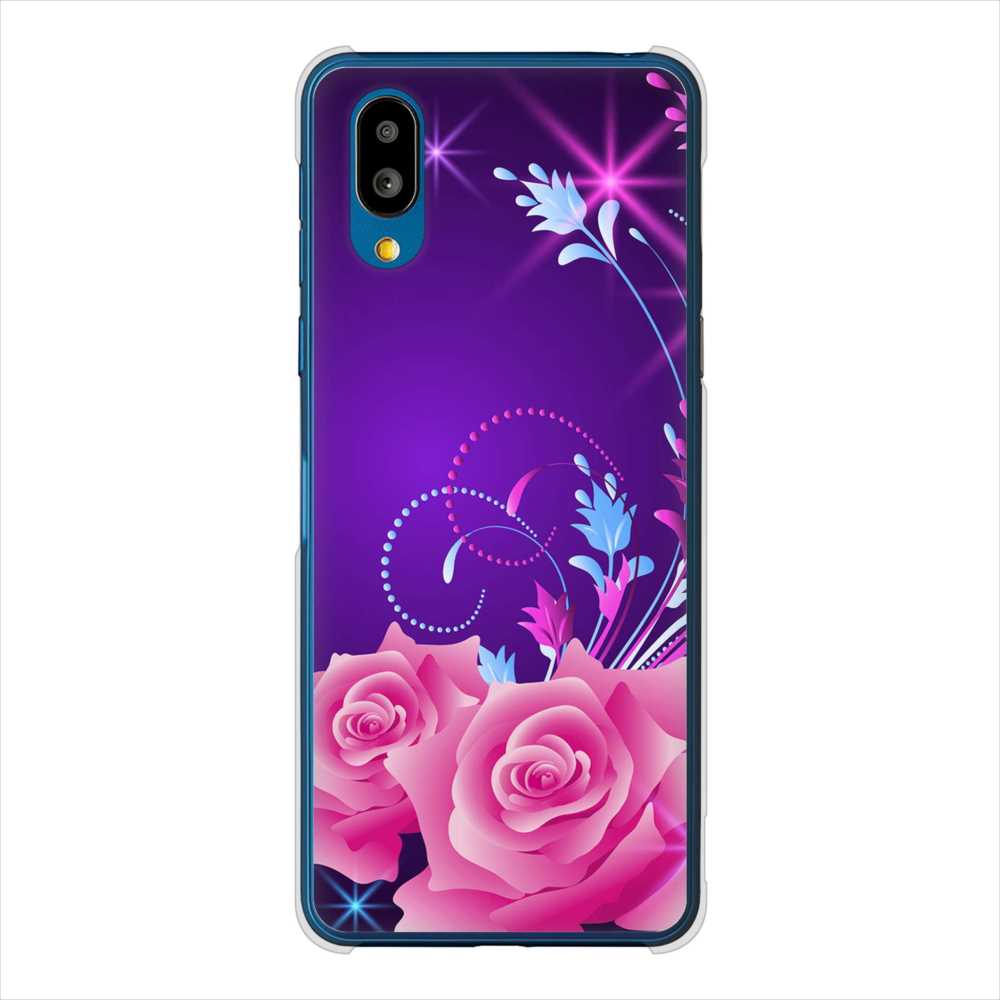 BASIO active SHG09 au 高画質仕上げ 背面印刷 ハードケースロマンチックなバラ