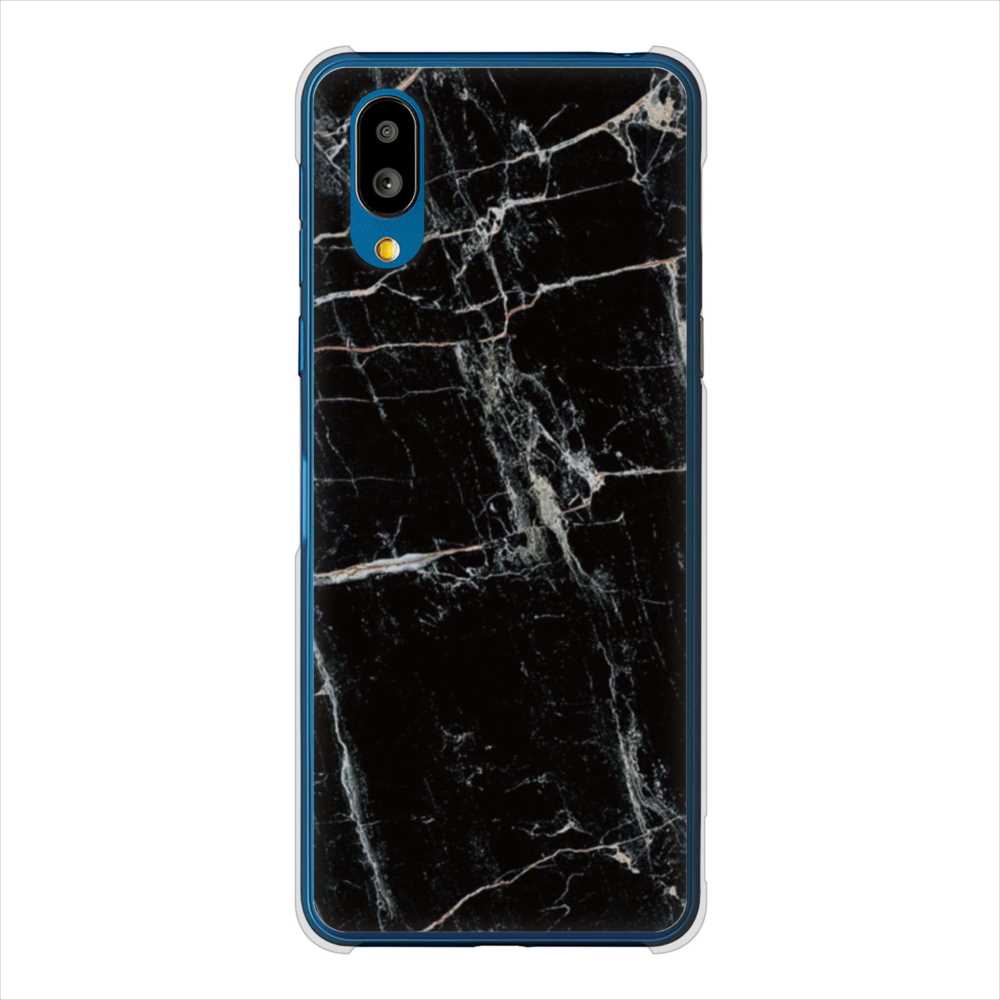 BASIO active SHG09 au 高画質仕上げ 背面印刷 ハードケース大理石BK