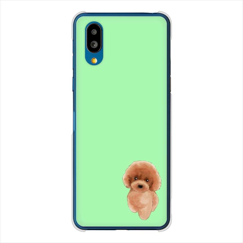 BASIO active SHG09 au 高画質仕上げ 背面印刷 ハードケーストイプードルレッド