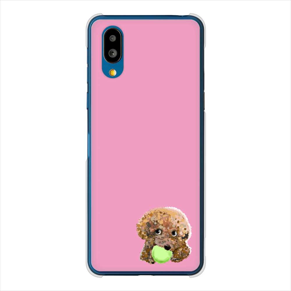 BASIO active SHG09 au 高画質仕上げ 背面印刷 ハードケーストイプードル&ボール