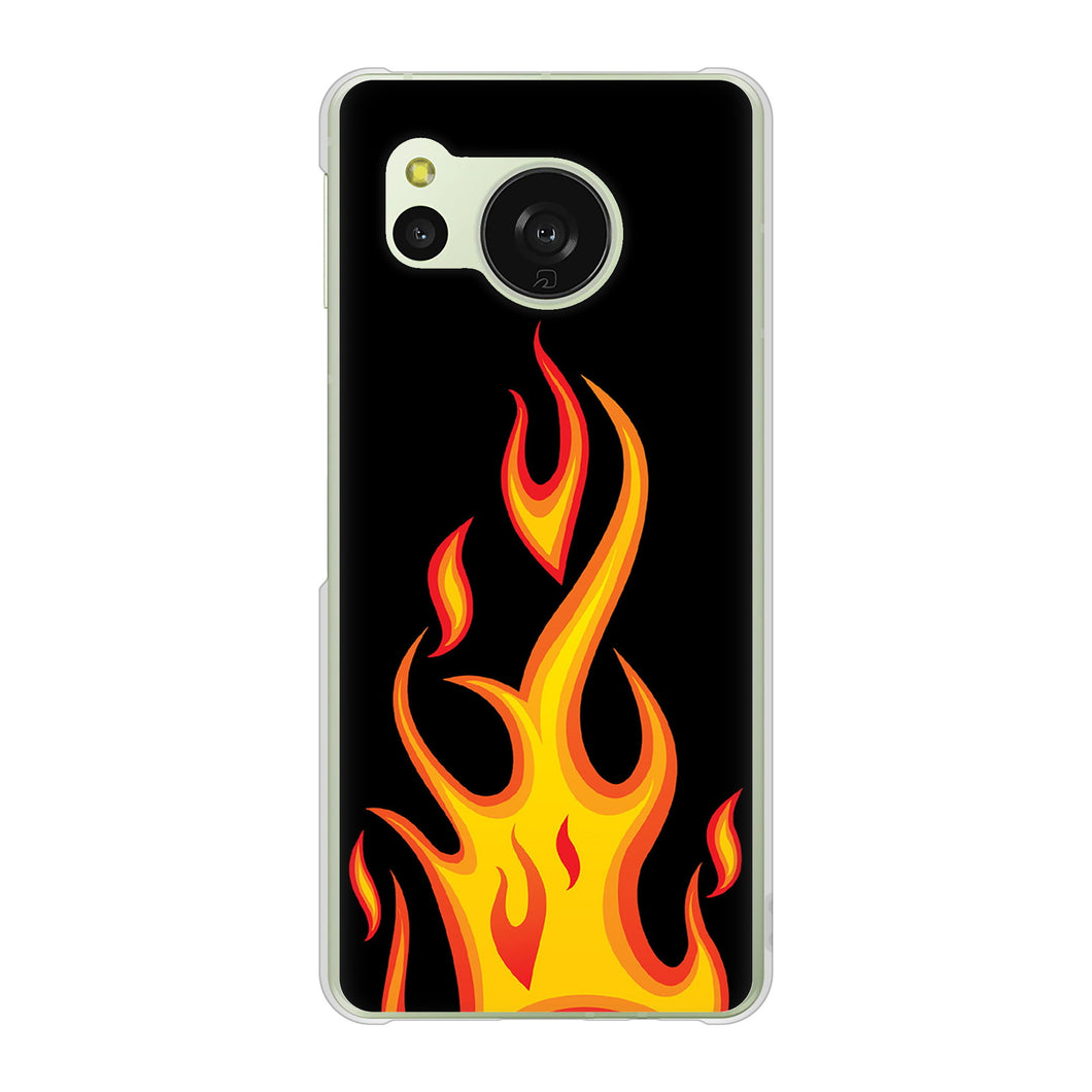 AQUOS sense8 SHG11 au 高画質仕上げ 背面印刷 ハードケース 【010 ファイヤー】