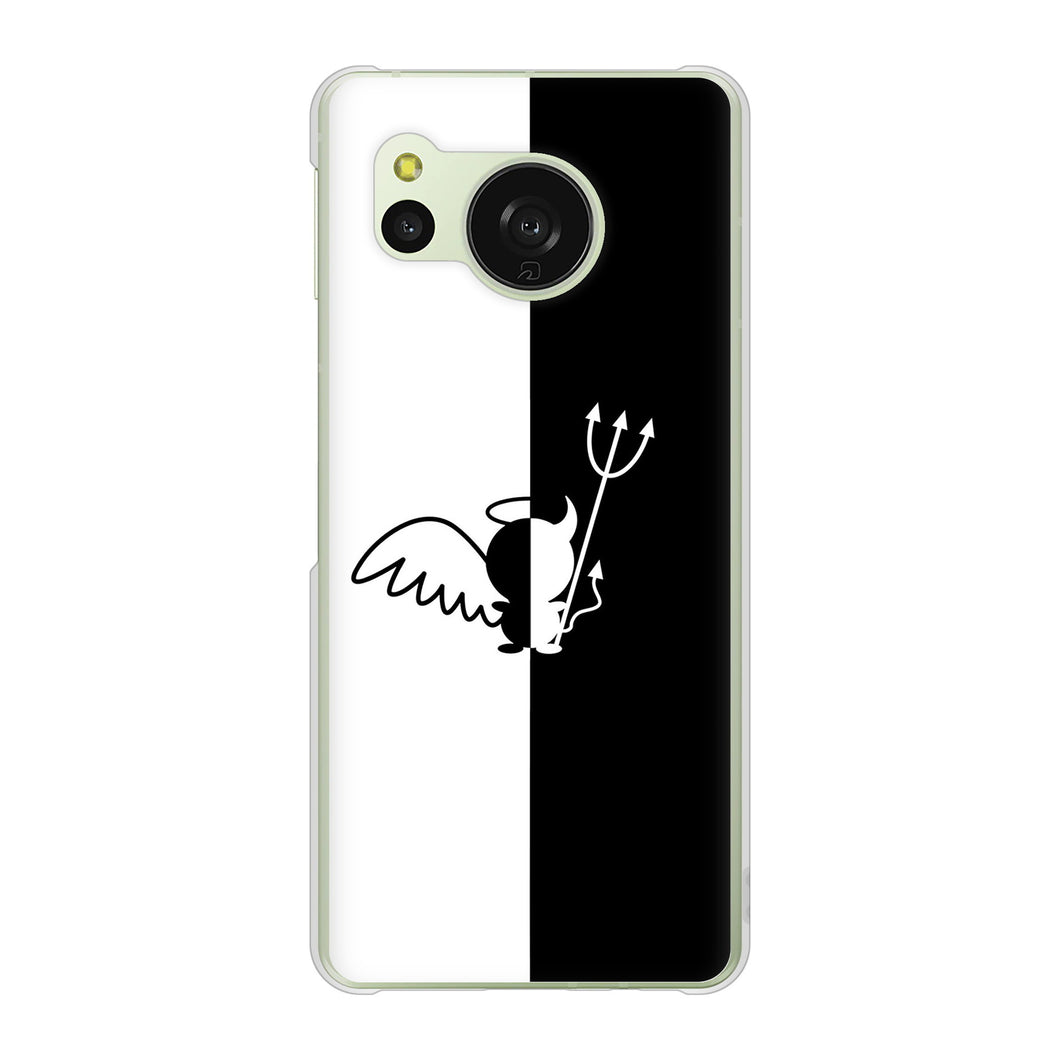 AQUOS sense8 SHG11 au 高画質仕上げ 背面印刷 ハードケース 【027 ハーフデビット】