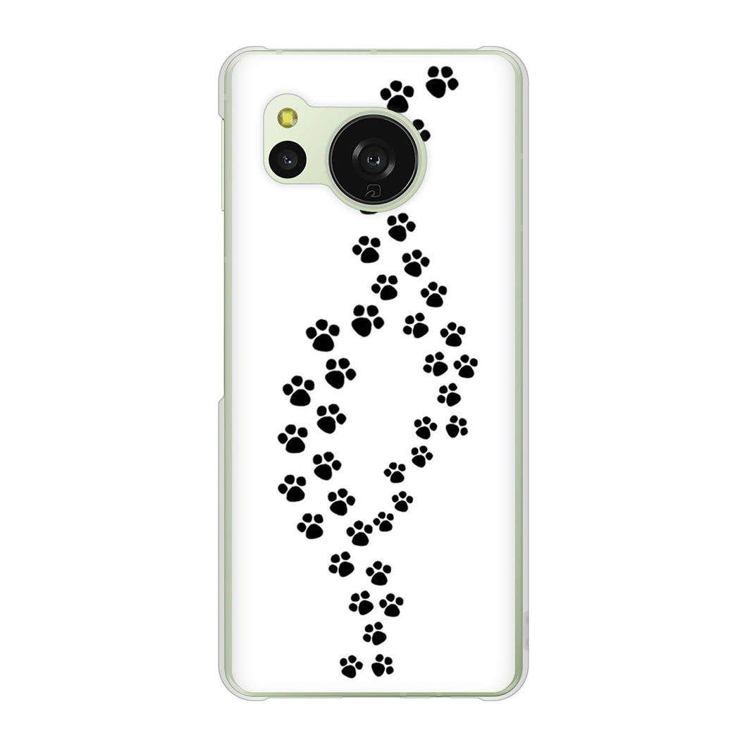 AQUOS sense8 SHG11 au 高画質仕上げ 背面印刷 ハードケース 【066 あしあと】