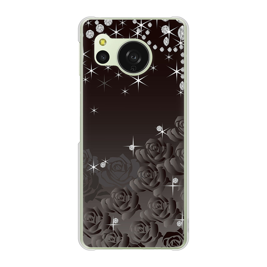 AQUOS sense8 SHG11 au 高画質仕上げ 背面印刷 ハードケースロマンチックなバラ