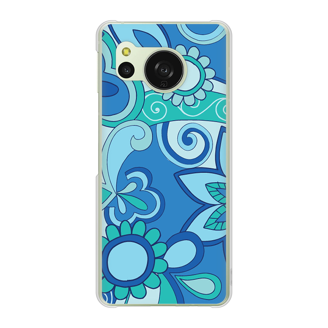 AQUOS sense8 SHG11 au 高画質仕上げ 背面印刷 ハードケース 【409 ブルーミックス】