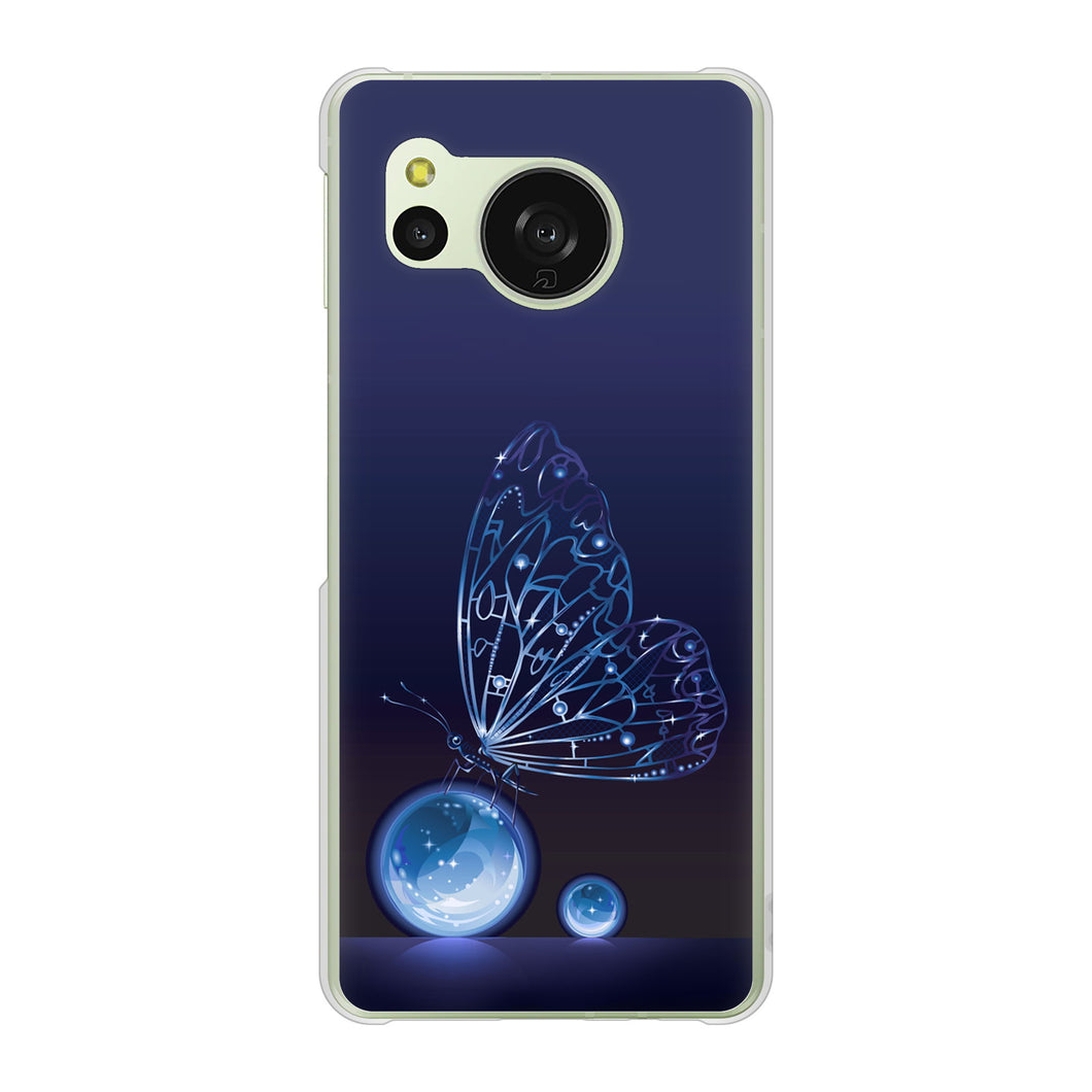 AQUOS sense8 SHG11 au 高画質仕上げ 背面印刷 ハードケースバタフライ