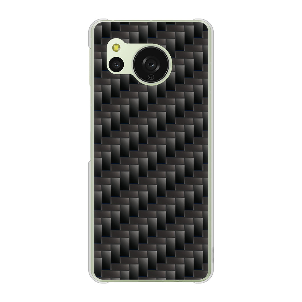 AQUOS sense8 SHG11 au 高画質仕上げ 背面印刷 ハードケース 【461 カーボン】