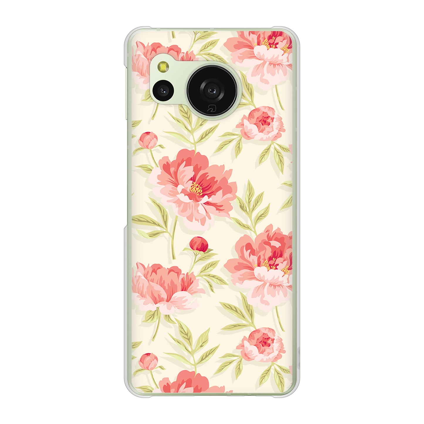 AQUOS sense8 SHG11 au 高画質仕上げ 背面印刷 ハードケース北欧の小花
