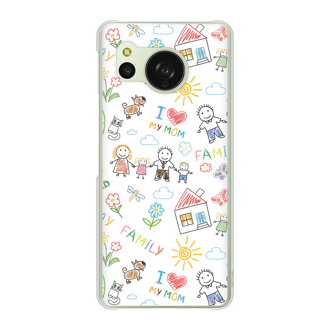 AQUOS sense8 SHG11 au 高画質仕上げ 背面印刷 ハードケースカップル&ファミリー