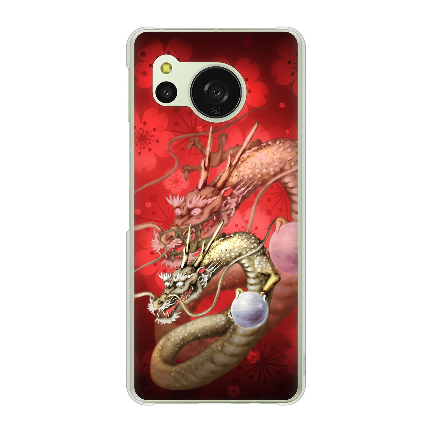 AQUOS sense8 SHG11 au 高画質仕上げ 背面印刷 ハードケース龍