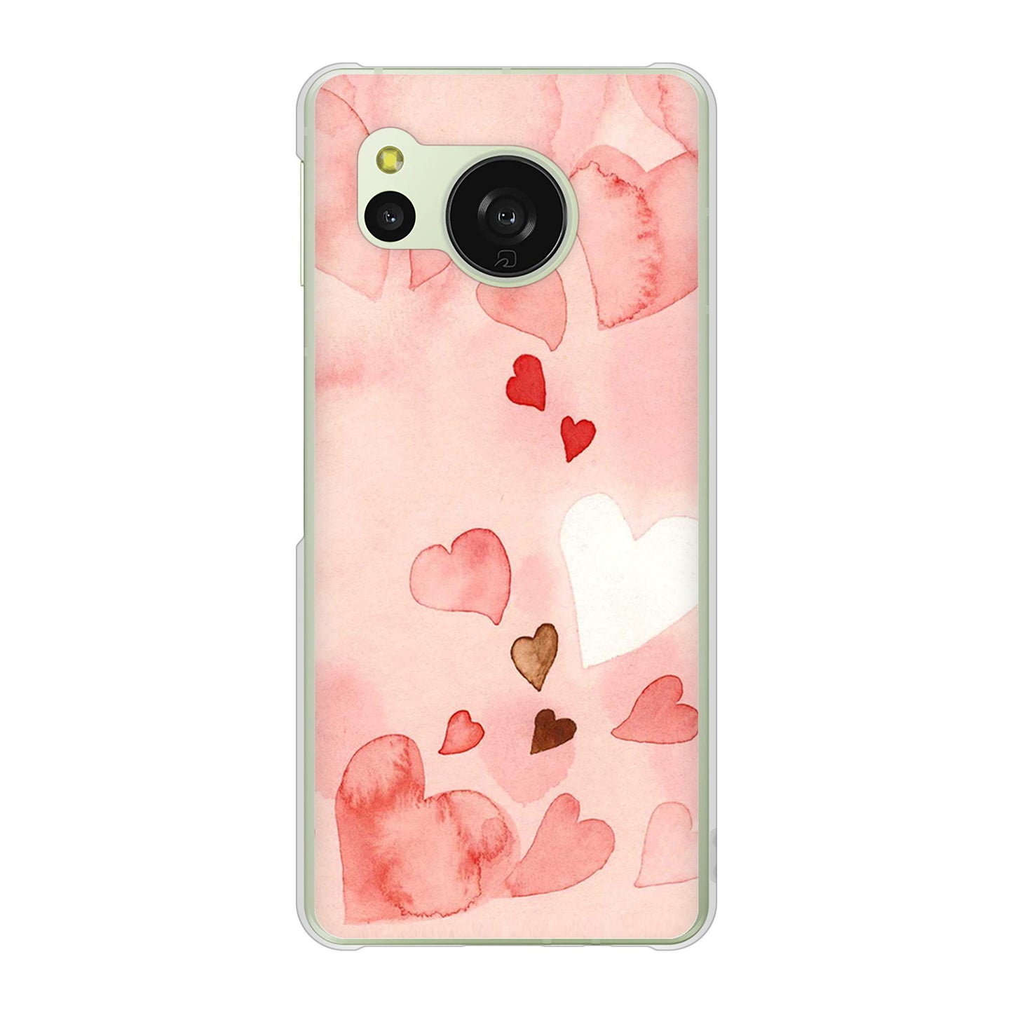 AQUOS sense8 SHG11 au 高画質仕上げ 背面印刷 ハードケース 【1125 ハートの和紙】