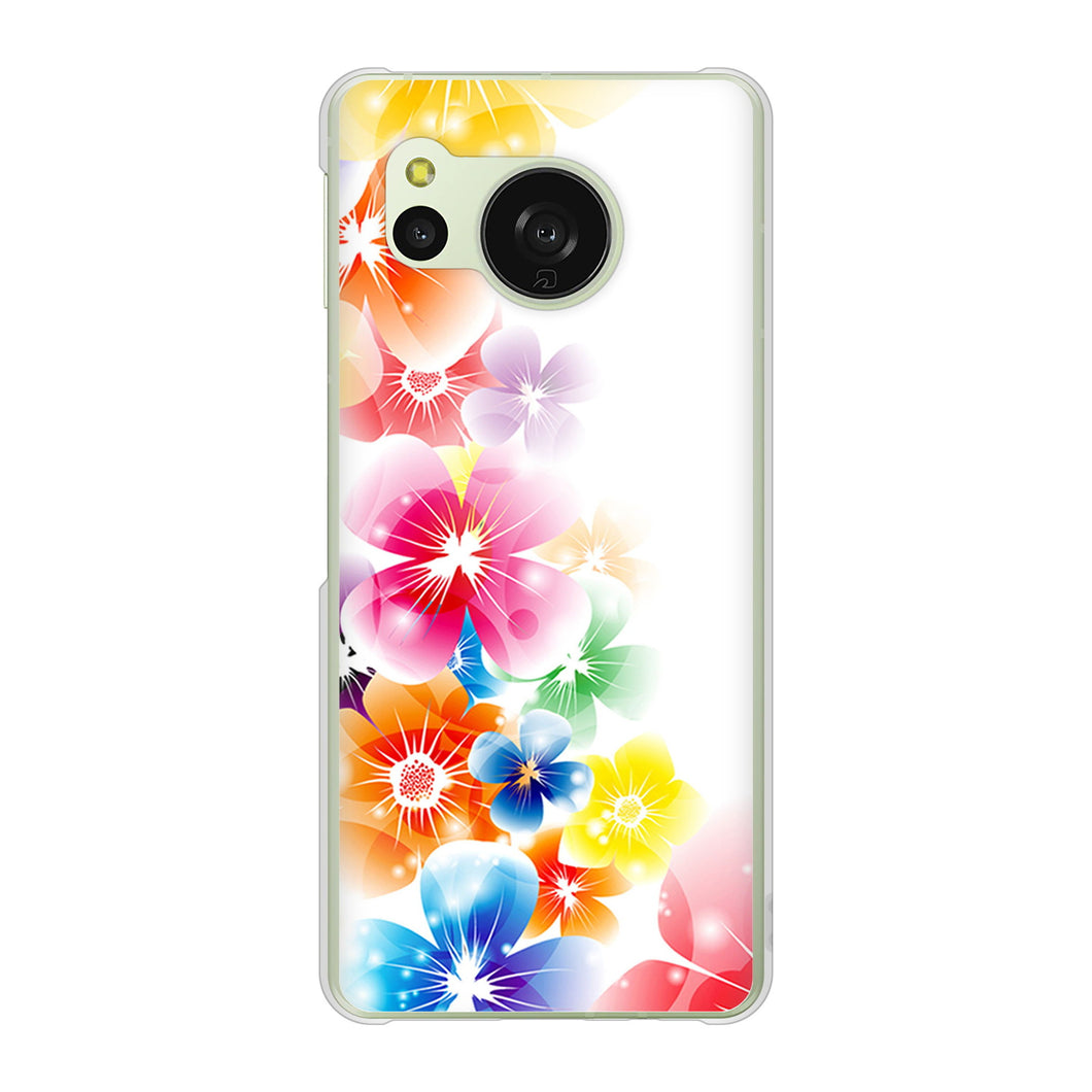 AQUOS sense8 SHG11 au 高画質仕上げ 背面印刷 ハードケース 【1209 光と花】