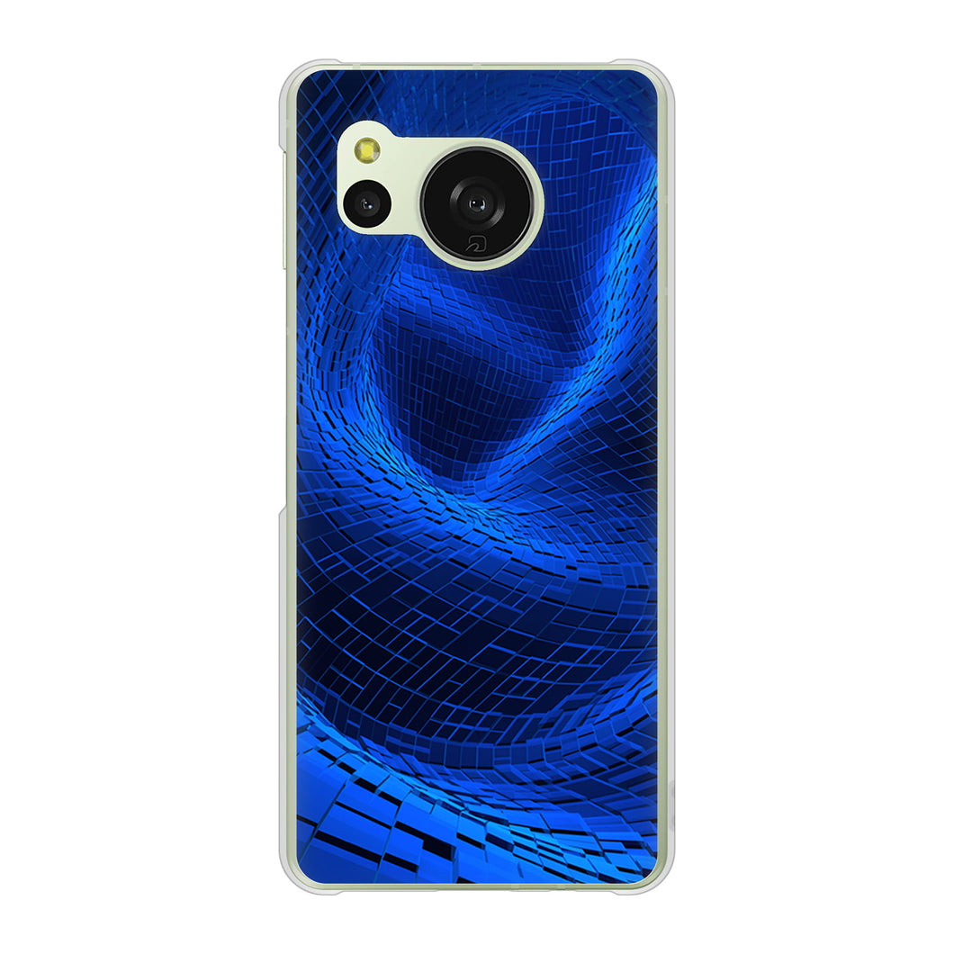 AQUOS sense8 SHG11 au 高画質仕上げ 背面印刷 ハードケース 【1302 ワープブルー】