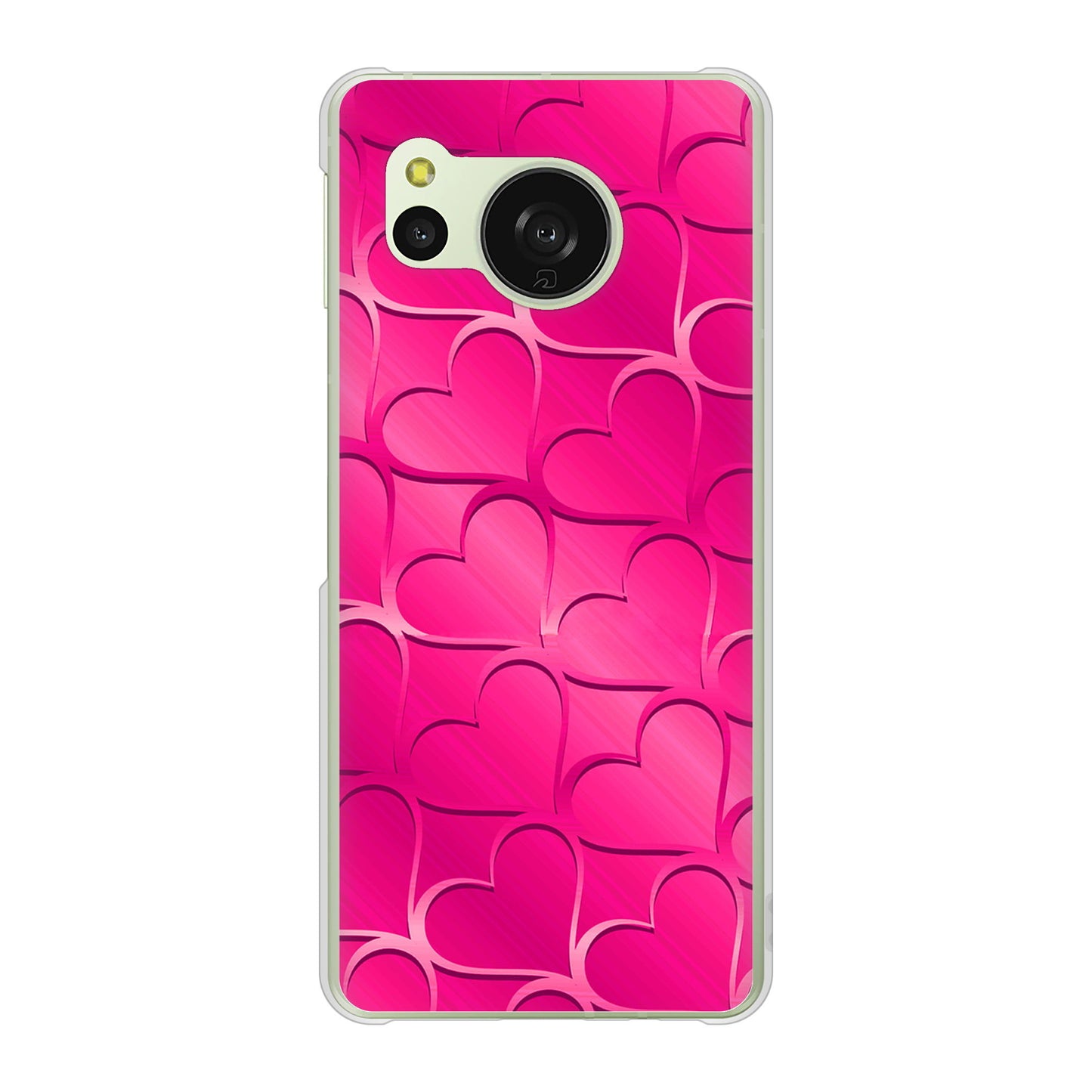 AQUOS sense8 SHG11 au 高画質仕上げ 背面印刷 ハードケースかくれハート