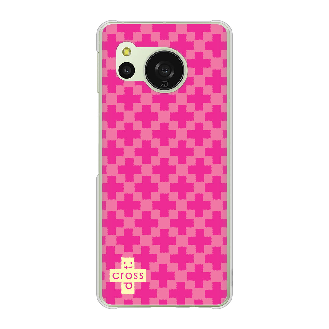 AQUOS sense8 SHG11 au 高画質仕上げ 背面印刷 ハードケースクロスドット