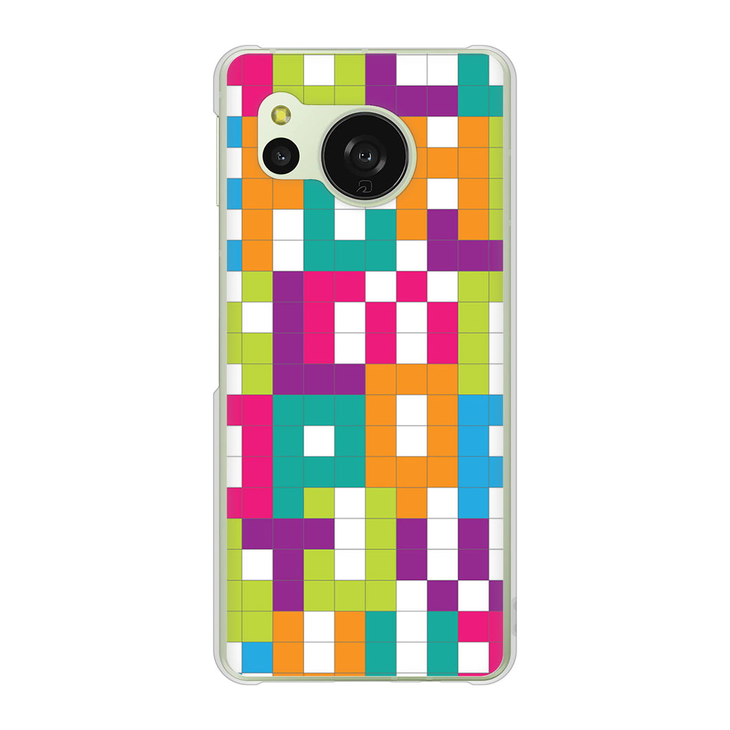 AQUOS sense8 SHG11 au 高画質仕上げ 背面印刷 ハードケース 【IB916 ブロックアルファベット】